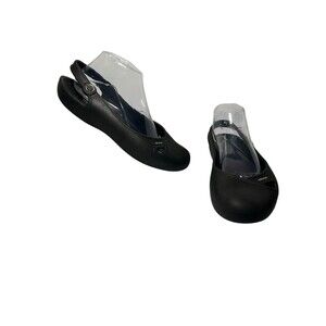 Crocs Jayna Shoes Women's Size 9 Sling Back Black Rubber Ballet Flat Sandal Gem